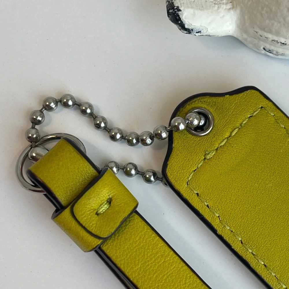 COACH Leather Fob Bag Charm Keychain Hang Tag